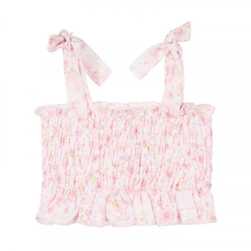 Flowered Top with Curl