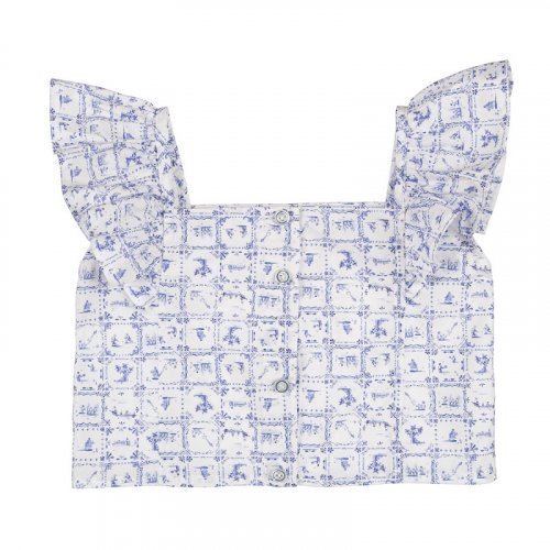 Front opening allover top