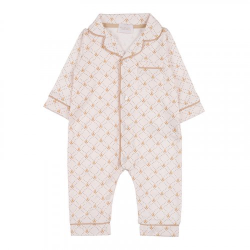 Front opening babygro allover
