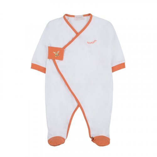 Front opening babygro with foot