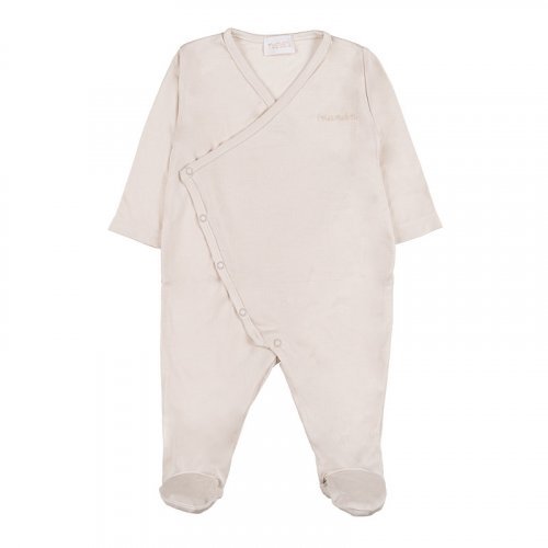 Front opening babygro with foot