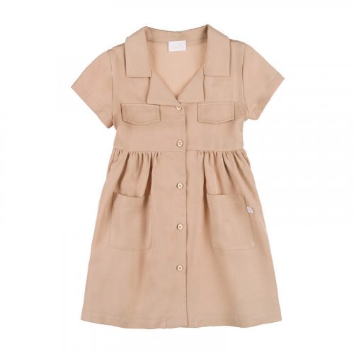 Front opening dress with pockets