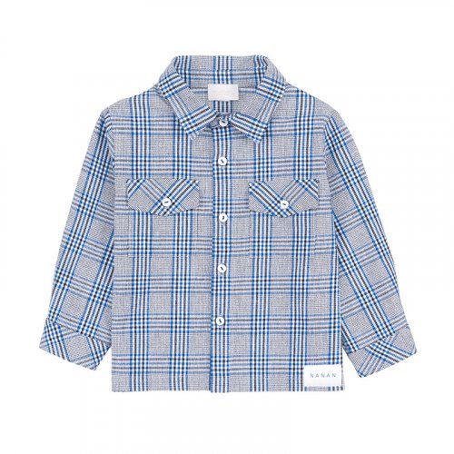 Giacca/camicia scozzese blu