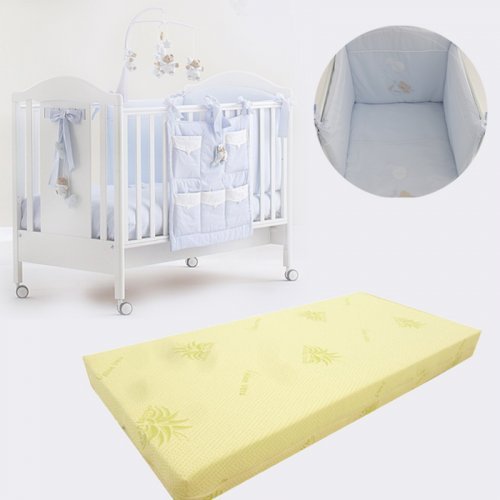 Gift Promo: Lettino Dolce Puccio+Set Piumone paracolpi Azzurro+materasso