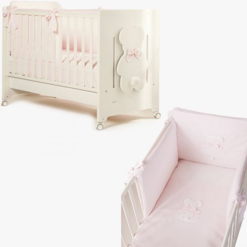 Gift Promo: Fiocco Bed + Bed Duvet set 4 pcs pink