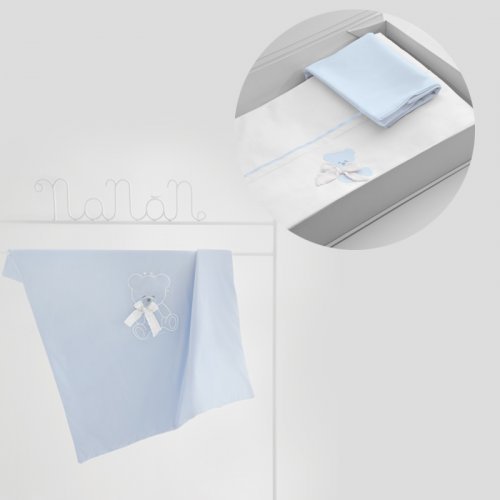 Gift Promo: Gift Promo: Sheet set for pram + pram cover LIGHT BLUE_5671