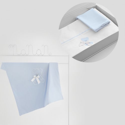 Gift Promo: Gift Promo: Sheet set for pram + pram cover LIGHT BLUE