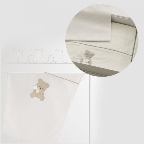 Gift Promo: Set Lenzuola carrozzina + Copertina carrozzina BIANCO