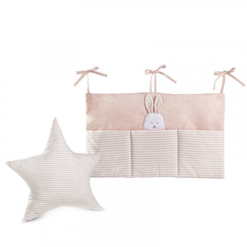 Gift Promo: Striped Pillow + Storage Panel-Pink