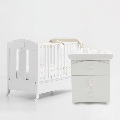 Gift Promo: Toffy Bed + Pink Fiocco Changing table