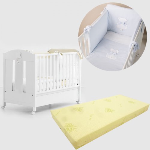 Gift Promo: Toffy Bed + Light blue Bow Duvet Set + Matress