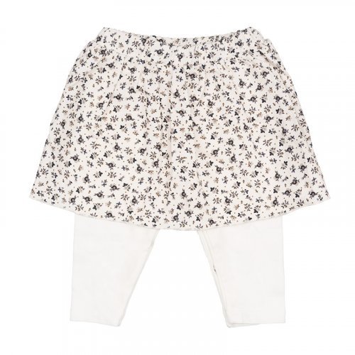 Gonna a Fiori con Leggins Panna