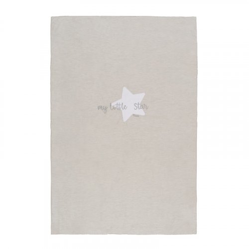 Grey jersey bed blanket "My little star"