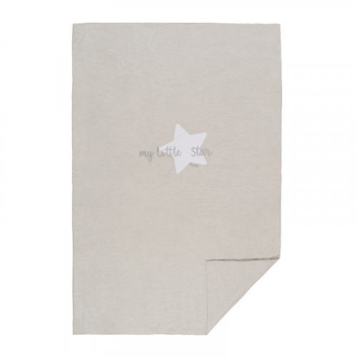 Grey jersey bed blanket "My little star"_9137