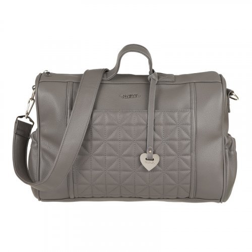 Gray Quilted Walking Bag_9217