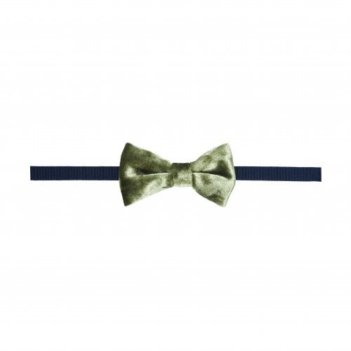 Green Chenille Bow Tie