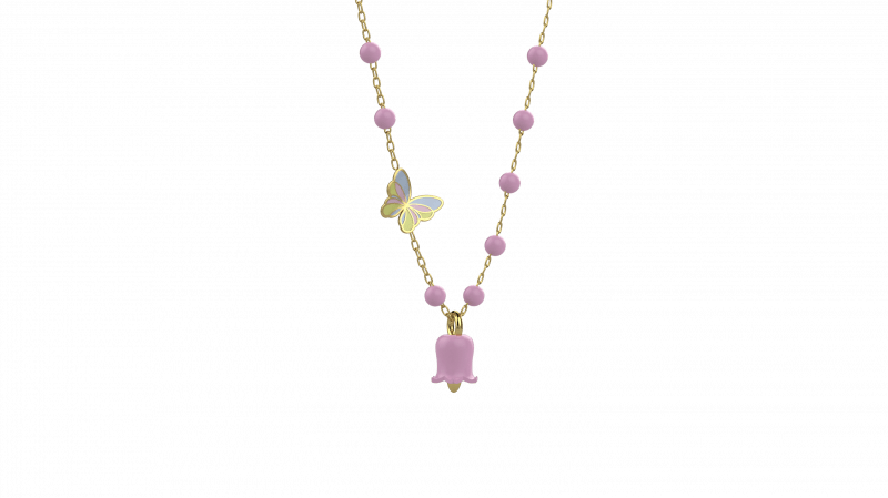 Hang Pink Bell of Joy in 925 Silver_12650