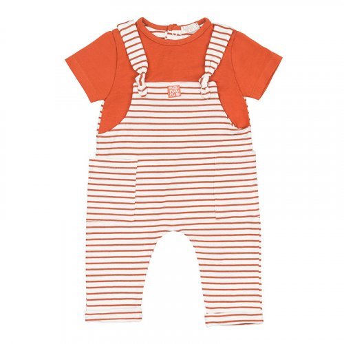 Jumpsuit Striped Brown Overalls