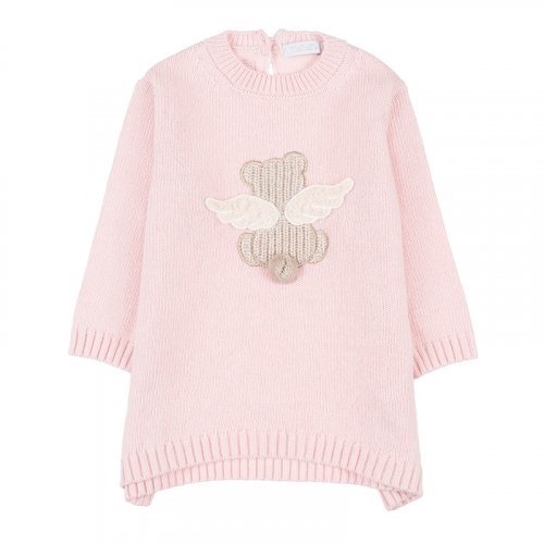 Knitted Pink Dress with Angel_1657