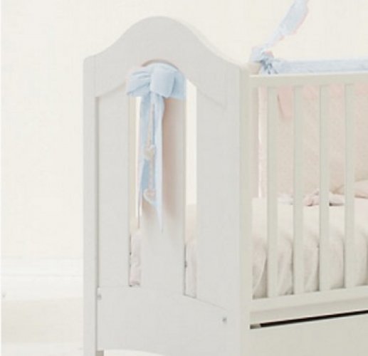 Fiocco Azzurro per Lettino Tato Bianco