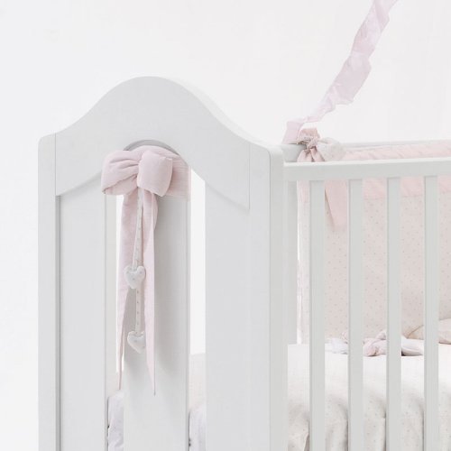 Fiocco Rosa per Lettino Tato Bianco