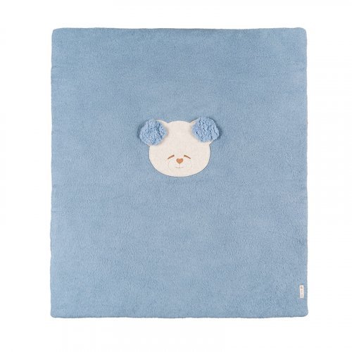 Light Blue Blanket with Bear_3433