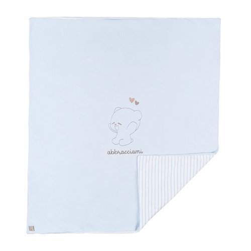 Light-blue Blanket with Teddy_4240