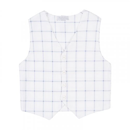 Light Blue Check Vest_4561