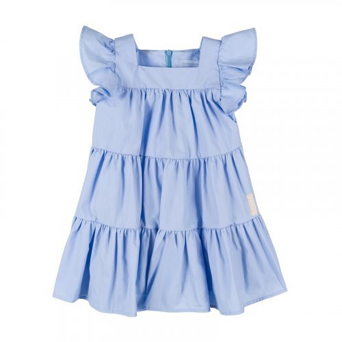 Light Blue Dress with Flounces