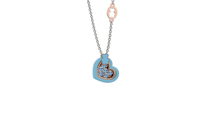 Light blue heart pendant