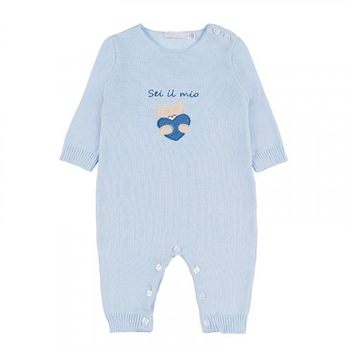 Light-blue Knitted Babygro with Teddy_4295
