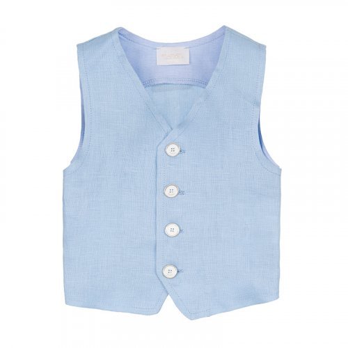 Light blue linen waistcoat