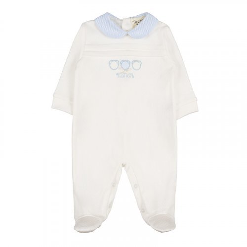 Light blue organic babygro