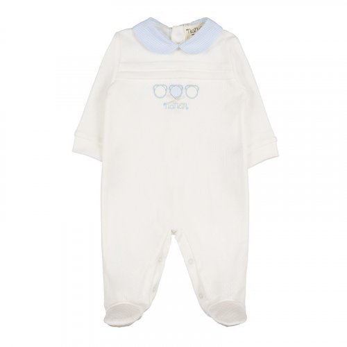 Light blue organic babygro_7254