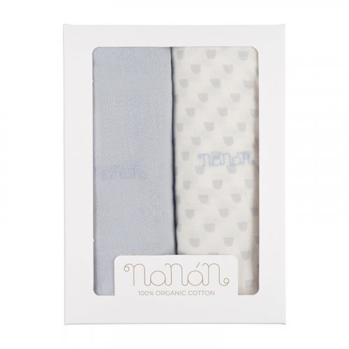 Set 2pcs light blue swaddle 120x120 cm_7318