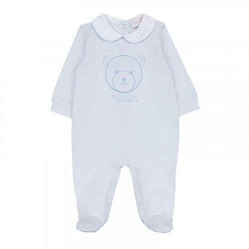 Lightblue babygrow with collar_8704