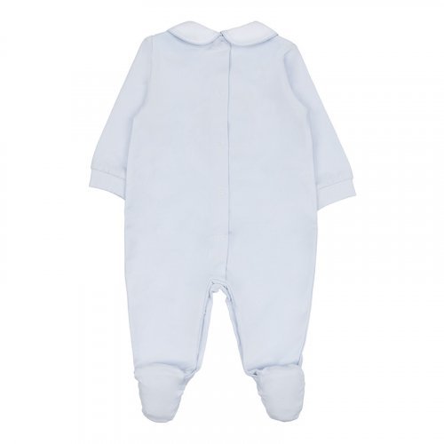 Lightblue babygrow with collar_8705