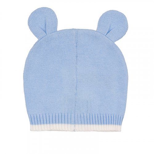 Lightblue knitted hat with ears_7527