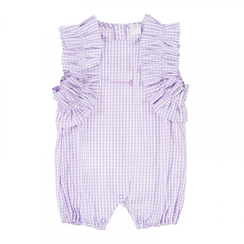 Lilac Checked Romper_4666