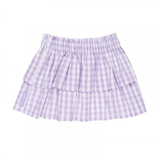 Lilac Checked Skirt_4723