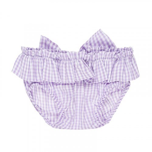 Lilac Checked Swim Slip
