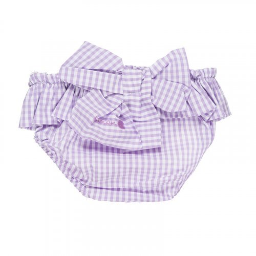 Lilac Checked Swim Slip_4735