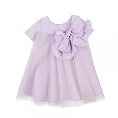 Lilac Tulle Dress with Bow