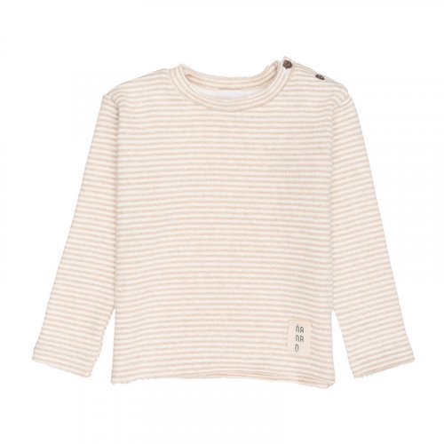 Maglia a Righe Beige