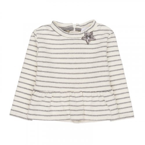 Maglia a Righe Panna