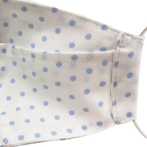 Mascherina Mamma Pois Azzurro_1796