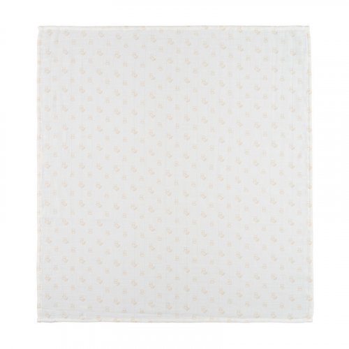 Mussola all over orsetti 80x80 beige