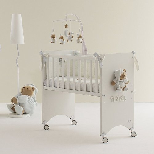 Babybett Co-Sleeping Puccio Azzurro mit Matratze