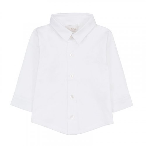 Weiße Popeline-Hemd