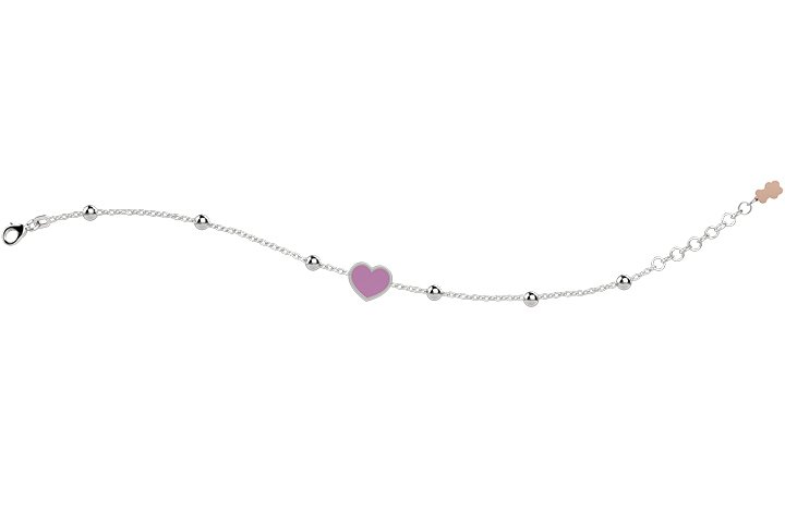 Armband mit Rosa Herz_2424